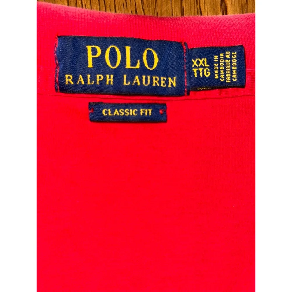 Polo Ralph Lauren Mens XXL Red Classic Fit Short Sleeve Pony Polo Shirt